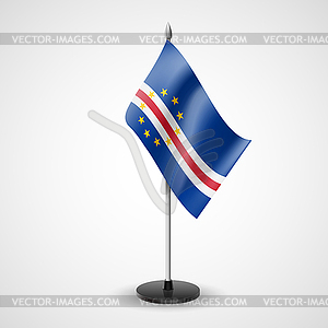 Table flag of Cape Verde - vector clip art