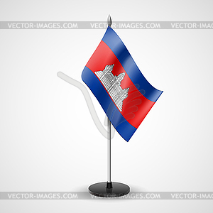 Table flag of Cambodia - vector clip art