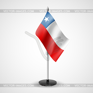 Table flag of Chile - vector clip art