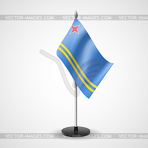 Table flag of Aruba - vector clipart