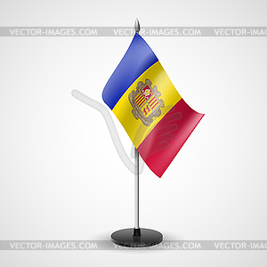 Table flag of Andorra - vector clipart