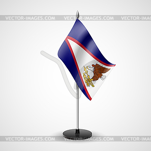 Table flag of American Samoa - vector image