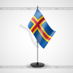 Table flag of Aland Islands - vector clipart