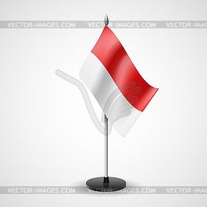 Table flag of Monaco - vector clip art