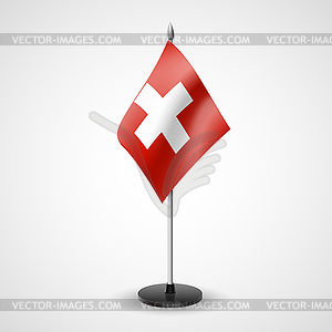 Table flag of Switzerland - vector image