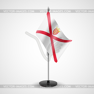 Table flag of Jersey - vector image