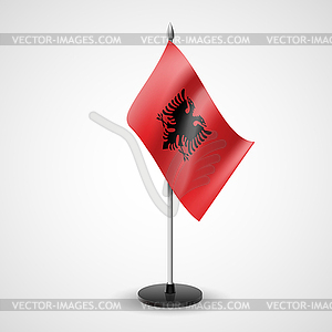 Table flag of Albania - vector clipart