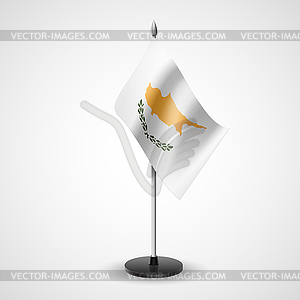 Table flag of Cyprus - vector clipart