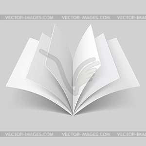 Open blank book - vector image