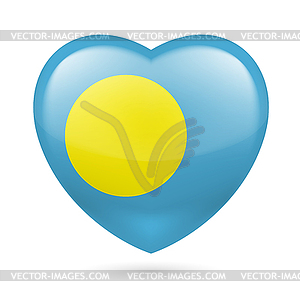 Heart icon of Palau - vector clipart