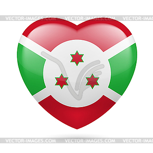 Heart icon of Burundi - stock vector clipart