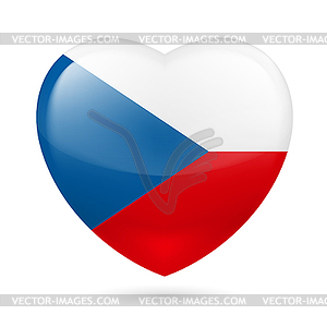 Heart icon of Czech Republic - vector clipart