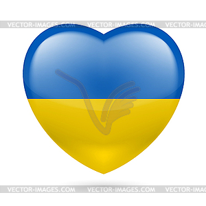 Heart icon of Ukraine - vector image