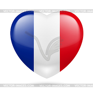 Сердце значок Франции - стоковый клипарт