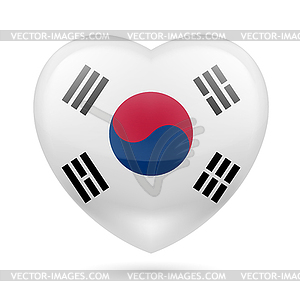 Heart icon of South Korea - vector image