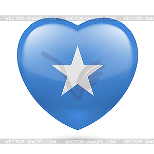 Heart icon of Somalia - vector image