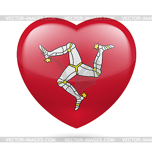 Heart icon of Isle of Man - vector clipart
