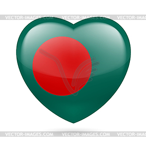 Heart icon of Bangladesh - vector image