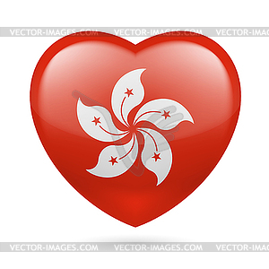 Heart icon of Hong Kong - vector clipart