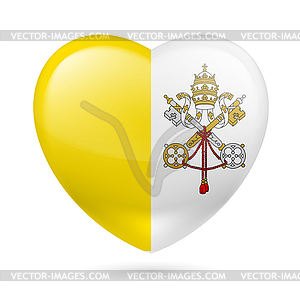 Сердце значок от Ватикана - изображение векторного клипарта