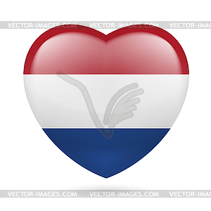Сердце значок Нидерландов - векторный клипарт / векторное изображение