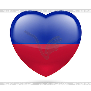 Heart icon of Haiti - vector image