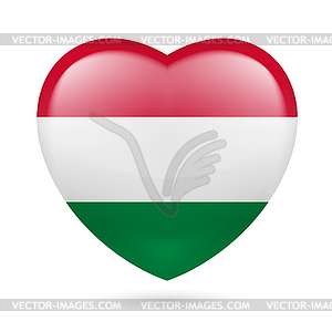 Heart icon of Hungary - vector clipart