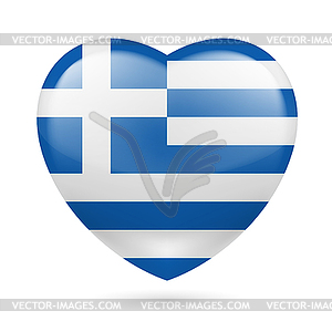 Сердце значок Греции - клипарт в векторном формате
