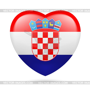 Heart icon of Croatia - vector clipart / vector image