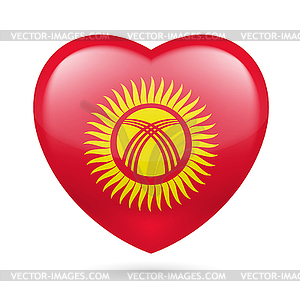 Heart icon of Kyrgyzstan - vector clipart