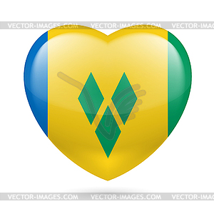 Heart icon of Saint Vincent and Grenadines - vector clip art