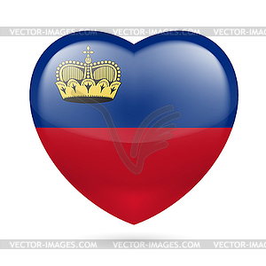 Heart icon of Liechtenstein - royalty-free vector image