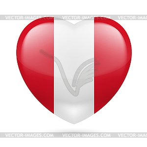 Heart icon of Peru - vector image