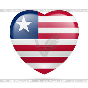 Heart icon of Liberia - vector clipart