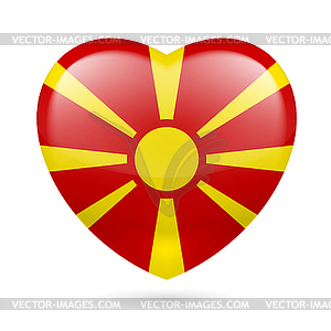 Heart icon of Macedonia - vector clip art