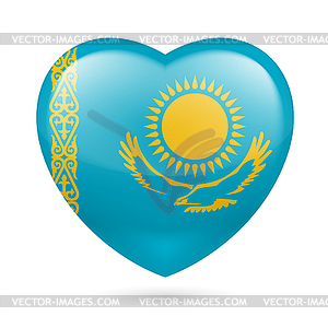 Heart icon of Kazakhstan - vector image