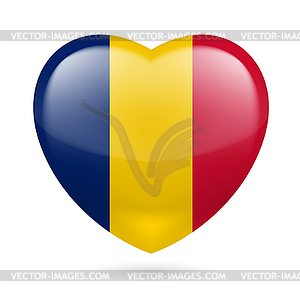 Heart icon of Chad - vector clip art