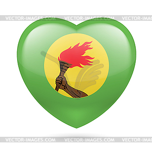 Heart icon of Zaire - vector image