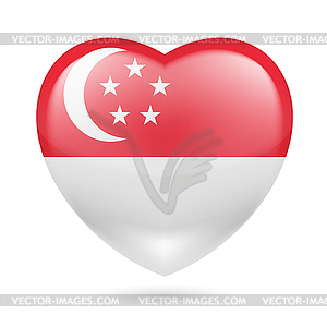 Heart icon of Singapore - vector clipart