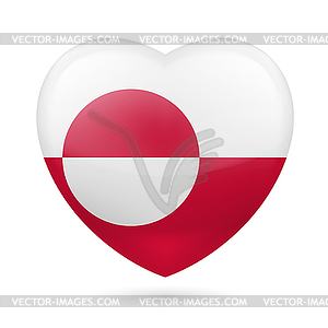 Heart icon of Greenland - vector clipart