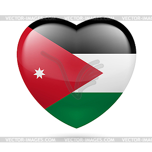 Сердце значок Иордании - изображение в векторном виде