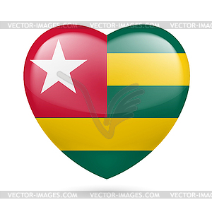 Heart icon of Togo - vector clip art