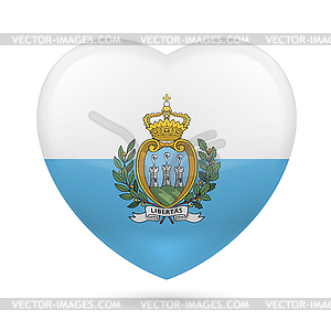 Heart icon of San Marino - vector clipart