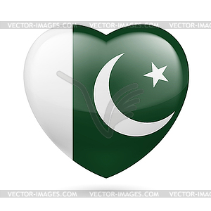 Heart icon of Pakistan - vector image