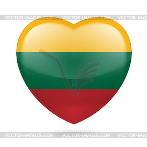 Heart icon of Lithuania - vector clip art