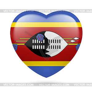 Heart icon of Swaziland - vector image