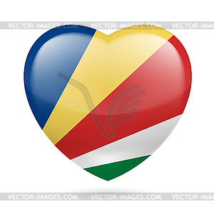 Heart icon of Seychelles - royalty-free vector image