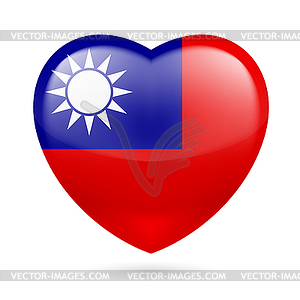 Heart icon of Taiwan - vector image