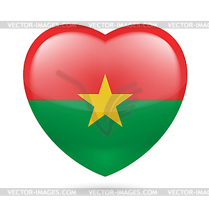 Heart icon of Burkina Faso - royalty-free vector clipart