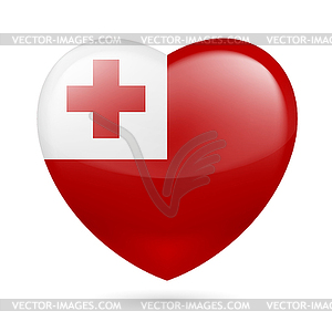 Heart icon of Tonga - vector image